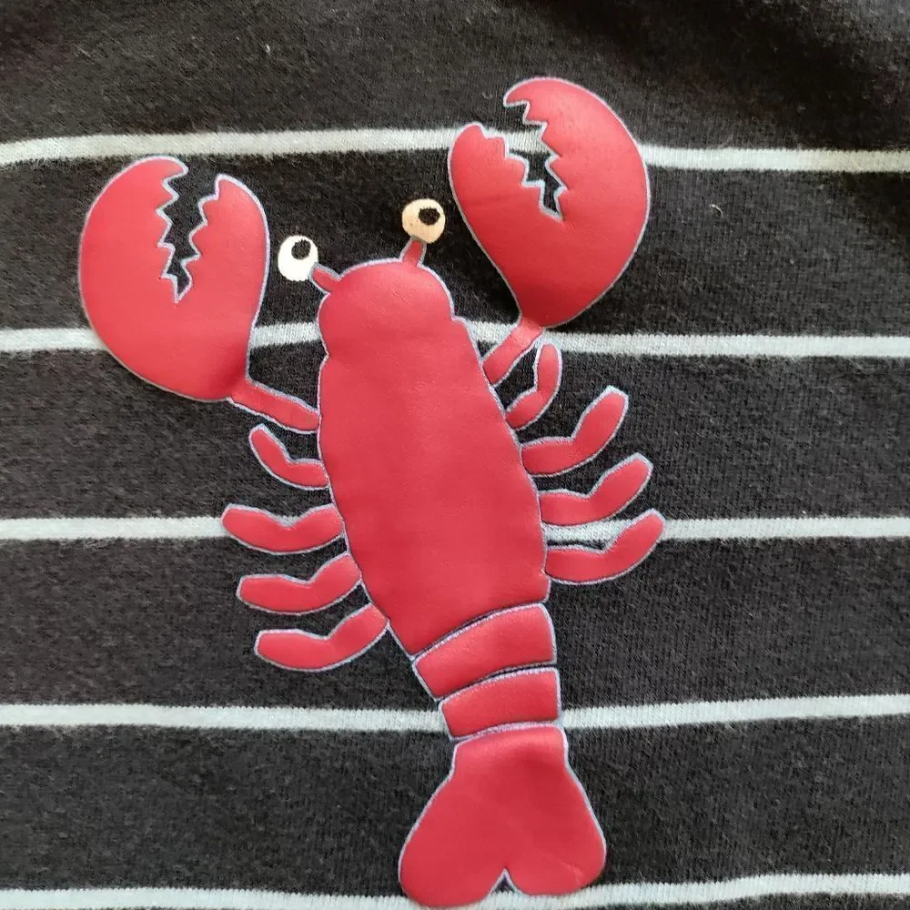 Gymboree tank top baby boy size 6 to 12 months cotton lobster navy summer shirt